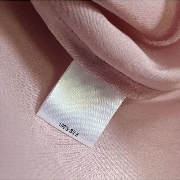 Tucker Assymetical Ruffle Tank Top Parisian Pink in Crepe de Chine Silk Blouse - Picture 4 of 6